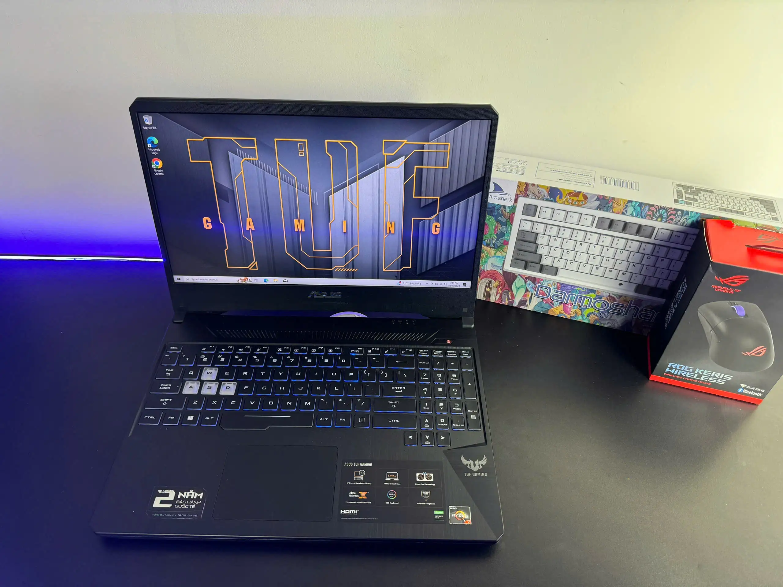 TUF F15 2019_LIKE NEW- R7 3750H 1650 FHD 144HZ 8GB 512GB