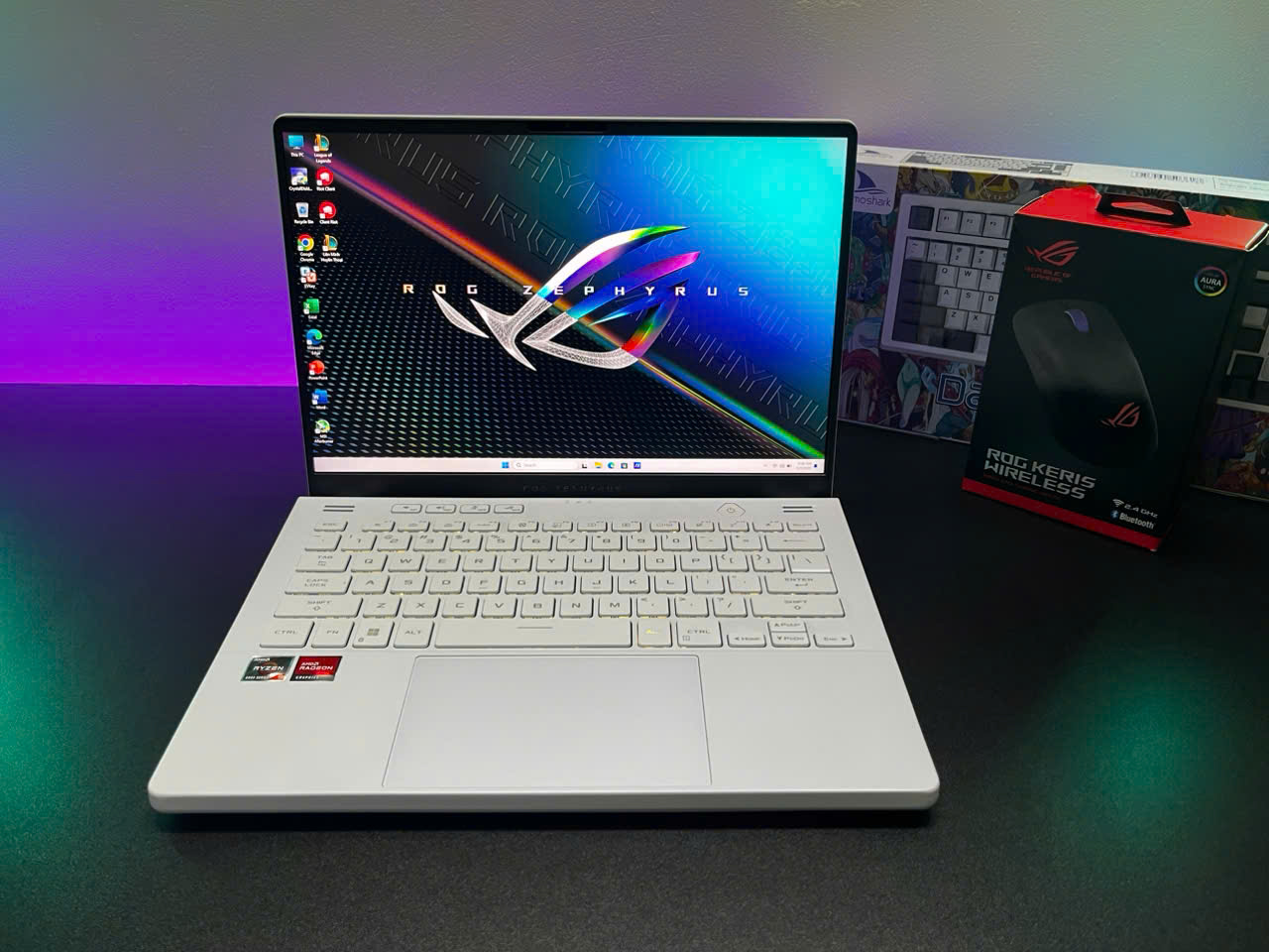 ZEPHYRUS G14 2022 (White)_LIKE NEW_R9 6900HS RX6700S 2K 120HZ 16GB 512GB